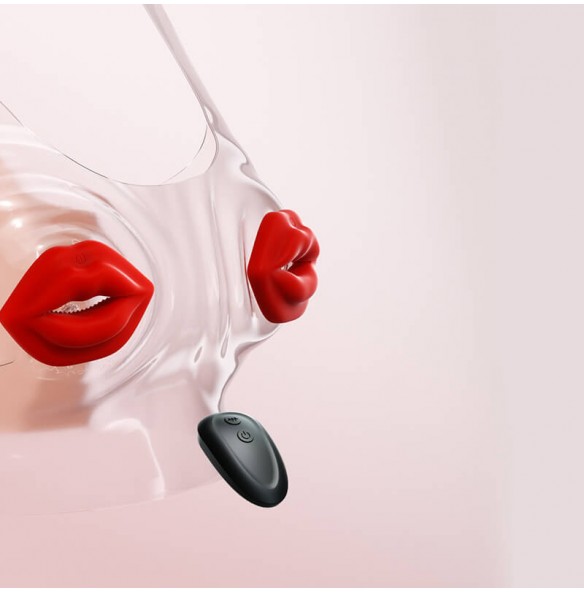 MizzZee - Wireless Lip-Shaped Nipple Clamp Massager (Chargeable - Red) MizzZee - Wireless Lip-Shaped Nipple Clamp Massager (Chargeable - Red)